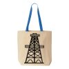 Natural Tote with Contrast-Color Handles Thumbnail