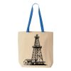 Natural Tote with Contrast-Color Handles Thumbnail