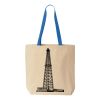 Natural Tote with Contrast-Color Handles Thumbnail