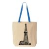 Natural Tote with Contrast-Color Handles Thumbnail