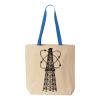 Natural Tote with Contrast-Color Handles Thumbnail