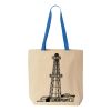 Natural Tote with Contrast-Color Handles Thumbnail