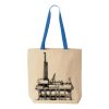 Natural Tote with Contrast-Color Handles Thumbnail