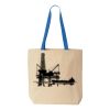 Natural Tote with Contrast-Color Handles Thumbnail