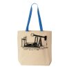 Natural Tote with Contrast-Color Handles Thumbnail