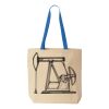 Natural Tote with Contrast-Color Handles Thumbnail