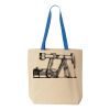 Natural Tote with Contrast-Color Handles Thumbnail