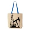 Natural Tote with Contrast-Color Handles Thumbnail