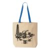Natural Tote with Contrast-Color Handles Thumbnail