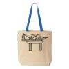Natural Tote with Contrast-Color Handles Thumbnail