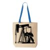 Natural Tote with Contrast-Color Handles Thumbnail