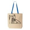 Natural Tote with Contrast-Color Handles Thumbnail