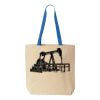 Natural Tote with Contrast-Color Handles Thumbnail