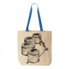 Natural Tote with Contrast-Color Handles Thumbnail