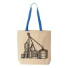 Natural Tote with Contrast-Color Handles Thumbnail