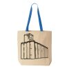 Natural Tote with Contrast-Color Handles Thumbnail
