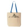 Natural Tote with Contrast-Color Handles Thumbnail