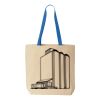 Natural Tote with Contrast-Color Handles Thumbnail