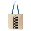 Natural Tote with Contrast-Color Handles Thumbnail