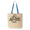 Natural Tote with Contrast-Color Handles Thumbnail