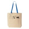 Natural Tote with Contrast-Color Handles Thumbnail