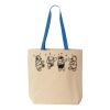 Natural Tote with Contrast-Color Handles Thumbnail