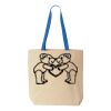 Natural Tote with Contrast-Color Handles Thumbnail