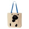 Natural Tote with Contrast-Color Handles Thumbnail
