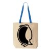 Natural Tote with Contrast-Color Handles Thumbnail