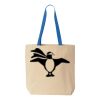 Natural Tote with Contrast-Color Handles Thumbnail