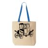 Natural Tote with Contrast-Color Handles Thumbnail