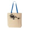 Natural Tote with Contrast-Color Handles Thumbnail