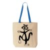 Natural Tote with Contrast-Color Handles Thumbnail