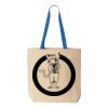 Natural Tote with Contrast-Color Handles Thumbnail