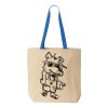 Natural Tote with Contrast-Color Handles Thumbnail
