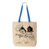 Natural Tote with Contrast-Color Handles Thumbnail