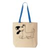 Natural Tote with Contrast-Color Handles Thumbnail