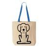 Natural Tote with Contrast-Color Handles Thumbnail