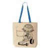 Natural Tote with Contrast-Color Handles Thumbnail