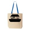 Natural Tote with Contrast-Color Handles Thumbnail