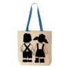 Natural Tote with Contrast-Color Handles Thumbnail
