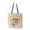 Natural Tote with Contrast-Color Handles Thumbnail