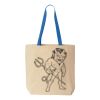Natural Tote with Contrast-Color Handles Thumbnail