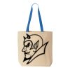 Natural Tote with Contrast-Color Handles Thumbnail