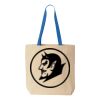 Natural Tote with Contrast-Color Handles Thumbnail