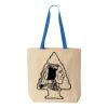 Natural Tote with Contrast-Color Handles Thumbnail
