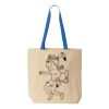 Natural Tote with Contrast-Color Handles Thumbnail
