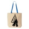 Natural Tote with Contrast-Color Handles Thumbnail