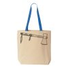 Natural Tote with Contrast-Color Handles Thumbnail