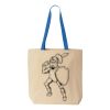 Natural Tote with Contrast-Color Handles Thumbnail